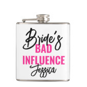 Bride’s Bad Influence Custom Bachelorette Party フラスク (正面)