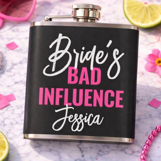 Bride’s Bad Influence Custom Bachelorette Party フラスク