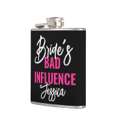 Bride’s Bad Influence Custom Bachelorette Party フラスク (左)