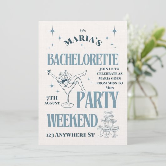 Bride’s Last Adventure – Bachelorette Weekend Fun 招待状 (スタンド正面)