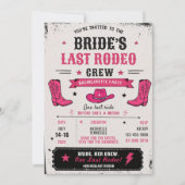 Bride’s Last Rodeo Nashville Bachelorette Party 招待状 (正面)
