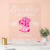 Bride’s Last Rodeo Personalized Bachelorette Party アクリルサイン (ウェディング)