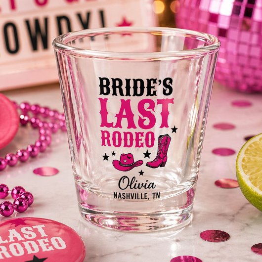 Bride’s Last Rodeo Western Bachelorette Favor ショットグラス