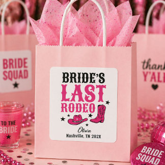 Bride’s Last Rodeo Western Bachelorette Favor スクエアシール