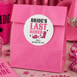 Bride’s Last Rodeo Western Bachelorette Favor ラウンドシール