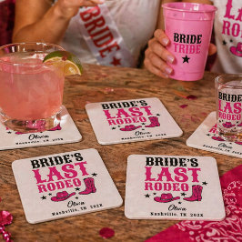 Bride’s Last Rodeo Western Bachelorette Party スクエアペーパーコースター