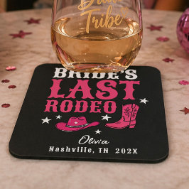 Bride’s Last Rodeo Western Bachelorette Party スクエアペーパーコースター