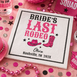 Bride’s Last Rodeo Western Bachelorette Party スタンダードカクテルナプキン