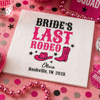 Bride’s Last Rodeo Western Bachelorette Party スタンダードカクテルナプキン