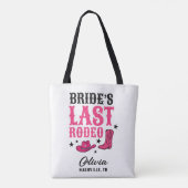 Bride’s Last Rodeo Western Bachelorette Party   トートバッグ (裏面)