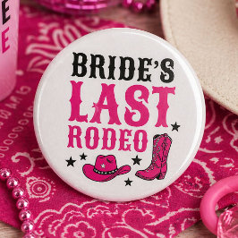 Bride’s Last Rodeo Western Bachelorette Party 缶バッジ