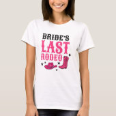 Bride’s Last Rodeo Western Bachelorette Party Pink Tシャツ (正面)