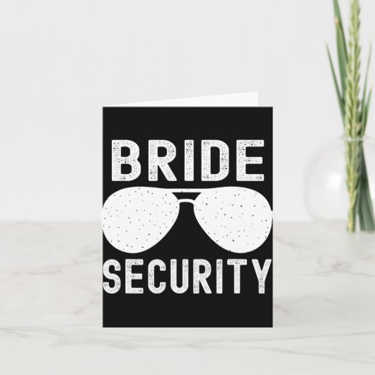 Bride Securityおもしろいの結婚バチェロレッテ カード (正面)
