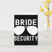 Bride Securityおもしろいの結婚バチェロレッテ カード (黄色い花)