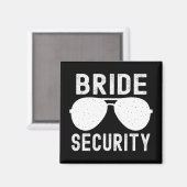 Bride Securityおもしろいの結婚バチェロレッテ マグネット (正面/裏面)