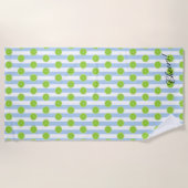 BRIDE Seersuckerライム&フィエスタパーティーブライドメイド ビーチタオル (正面)