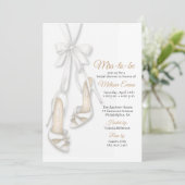 Bride Shoes & Bow Bridal Shower Invitation 招待状 (スタンド正面)
