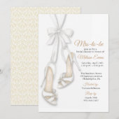 Bride Shoes & Bow Bridal Shower Invitation 招待状 (正面/裏面)