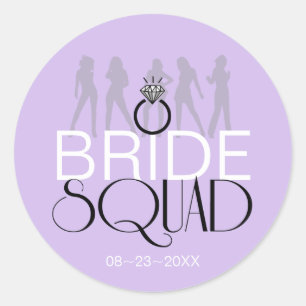 Bride Squadシルエット黒オンライトID252 ラウンドシール