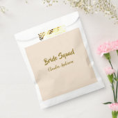 Bride squad bridesmaid name golden orange wedding  フェイバーバッグ (封をした状態)
