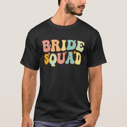 Bride Squad Bridesmaid Proposal Bridal Shower Wedd Tシャツ (正面)