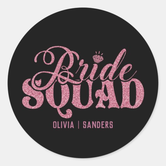 Bride Squad Bright Pink ラウンドシール (正面)