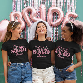 Bride Squad Bright Pink Tシャツ
