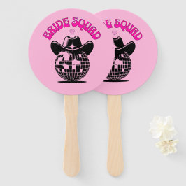 bride squad disco cowgirl pink ハンドファン
