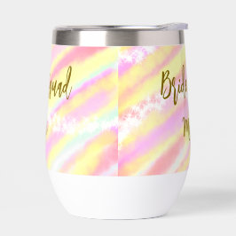 Bride squad golden pastel pink colorful glitter br