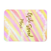 Bride squad golden pastel pink colorful glitter br マグネット (横)