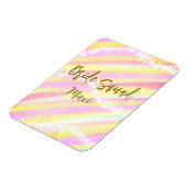 Bride squad golden pastel pink colorful glitter br マグネット (左側)
