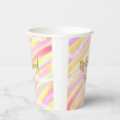 Bride squad golden pastel pink colorful glitter br 紙コップ (右)