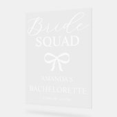 Bride Squad Personalized Bachelorette Welcome アクリルサイン (傾斜)