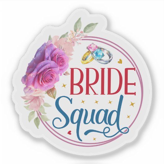 “Bride Squad” Sticker シール (正面)