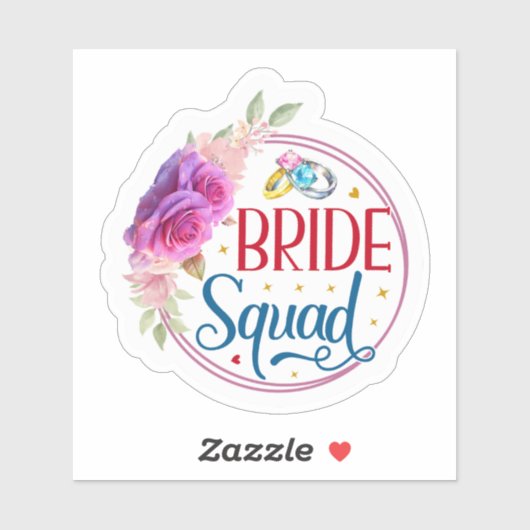 “Bride Squad” Sticker シール (シート)