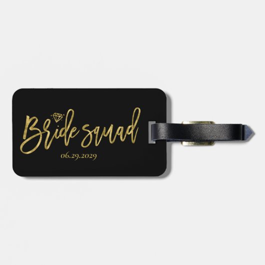 Bride Squad With Diamond Black ラゲッジタグ (裏面横)