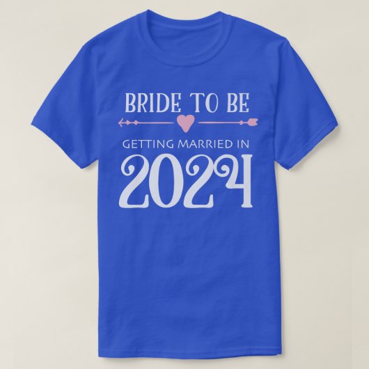 Bride to Be 2024 Engagement Ring Future Bride  Tシャツ (デザイン正面)