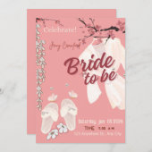 Bride to Be Bridal Shower Invitation | Elegant Pin (正面/裏面)
