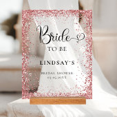 BRIDE TO BE! Copper Glitter Bridal Shower  アクリルサイン