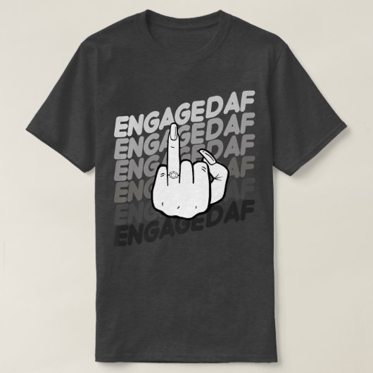 Bride To Be Engaged AF Wedding Ring Future Mrs Tシャツ (デザイン正面)