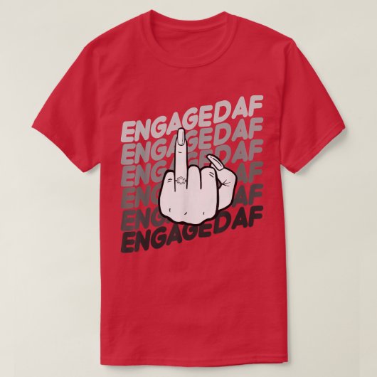 Bride To Be Engaged Af Wedding Ring Future Mrs Tシャツ (デザイン正面)