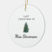 Bride To Be Fiancé Christmas Tree Decoration セラミックオーナメント (左)