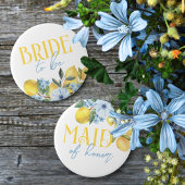 Bride to Be Lemon Bridal Shower Button 缶バッジ