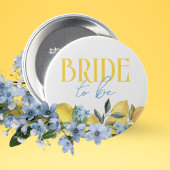 Bride to Be Lemon Bridal Shower Button 缶バッジ