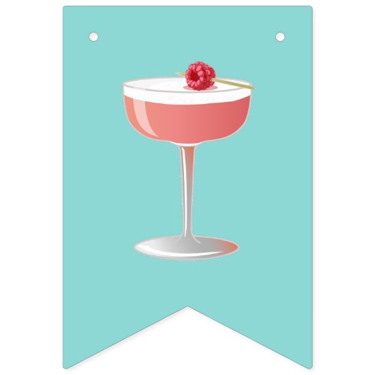 Bride to Be Raspberry Cocktail Bunting Banner バンティングフラッグ (第2の旗)