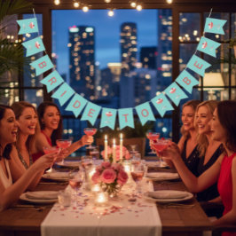 Bride to Be Raspberry Cocktail Bunting Banner バンティングフラッグ