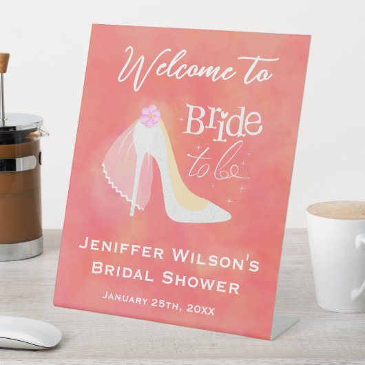 Bride To Be Wedding High Heel Bridal Shower  台座サイン (インサイチュ)