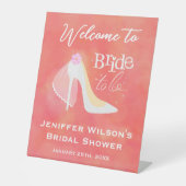Bride To Be Wedding High Heel Bridal Shower  台座サイン (正面)