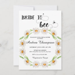 Bride to Bee |水彩フローラブライダルシャワー入力 招待状