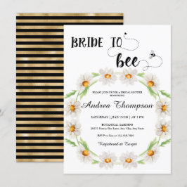 Bride to Bee |水彩フローラブライダルシャワー入力 招待状